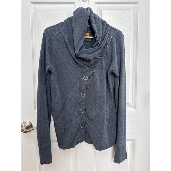 Brooklyn Industries funnel neck diagonal closing jacket navy medium - Picture 9 of 16